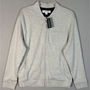 NWT Mizzen Main Fairway Jacket Mens M Gray Full Zip Lined Performance Track